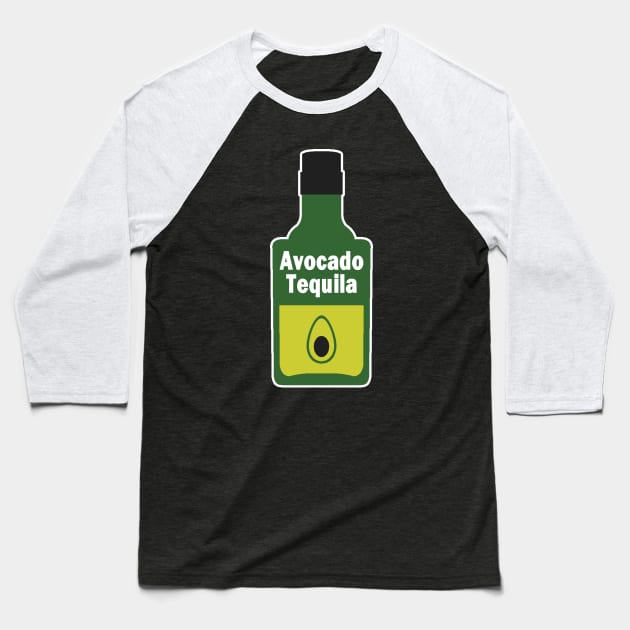 Bottle of Avocado Tequila Baseball T-Shirt by Etopix